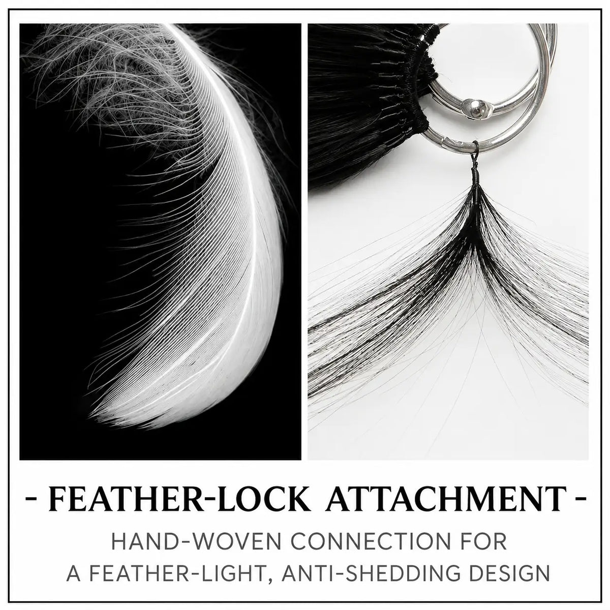 [Pre Sale] Virgin Hair  Feather Hair Extensions | Invisible & Glue-Free Dark Brown #2