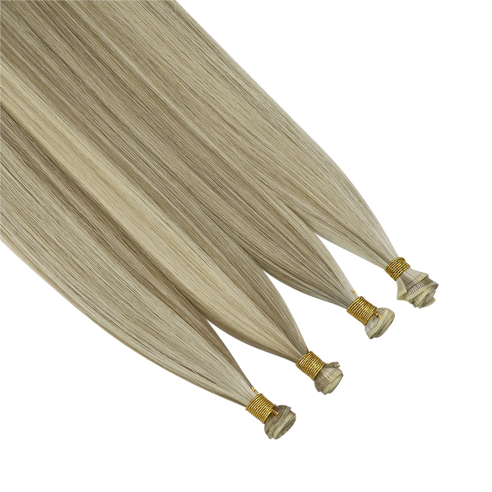 real human hair virgin hybrid weft for women