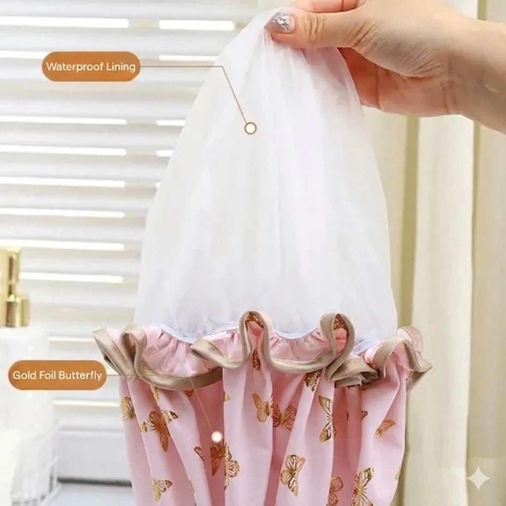 Waterproof Shower Cap – Reusable Double Layer Bath Cap