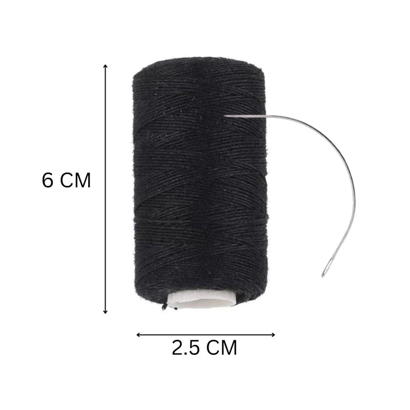 Hair Weft Sewing Thread & C-Type Weaving Needle Set for Extensions Installation