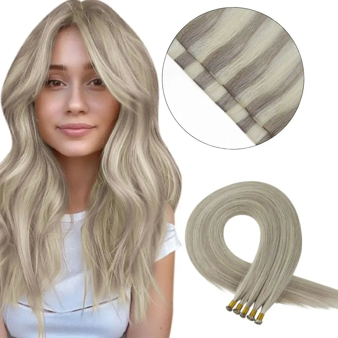 handmade hair weft highlight blonde virgin human hair