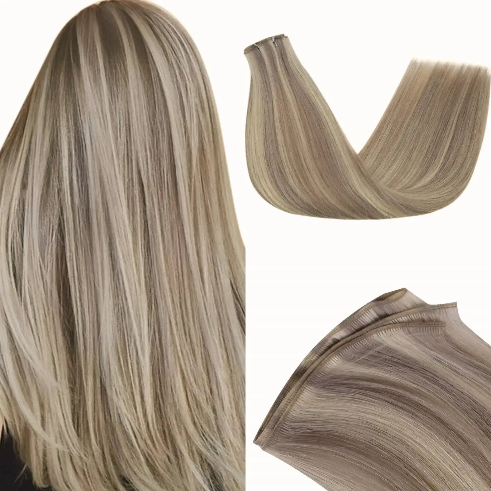 youngsee highlight blonde weft hair extensions genius weft