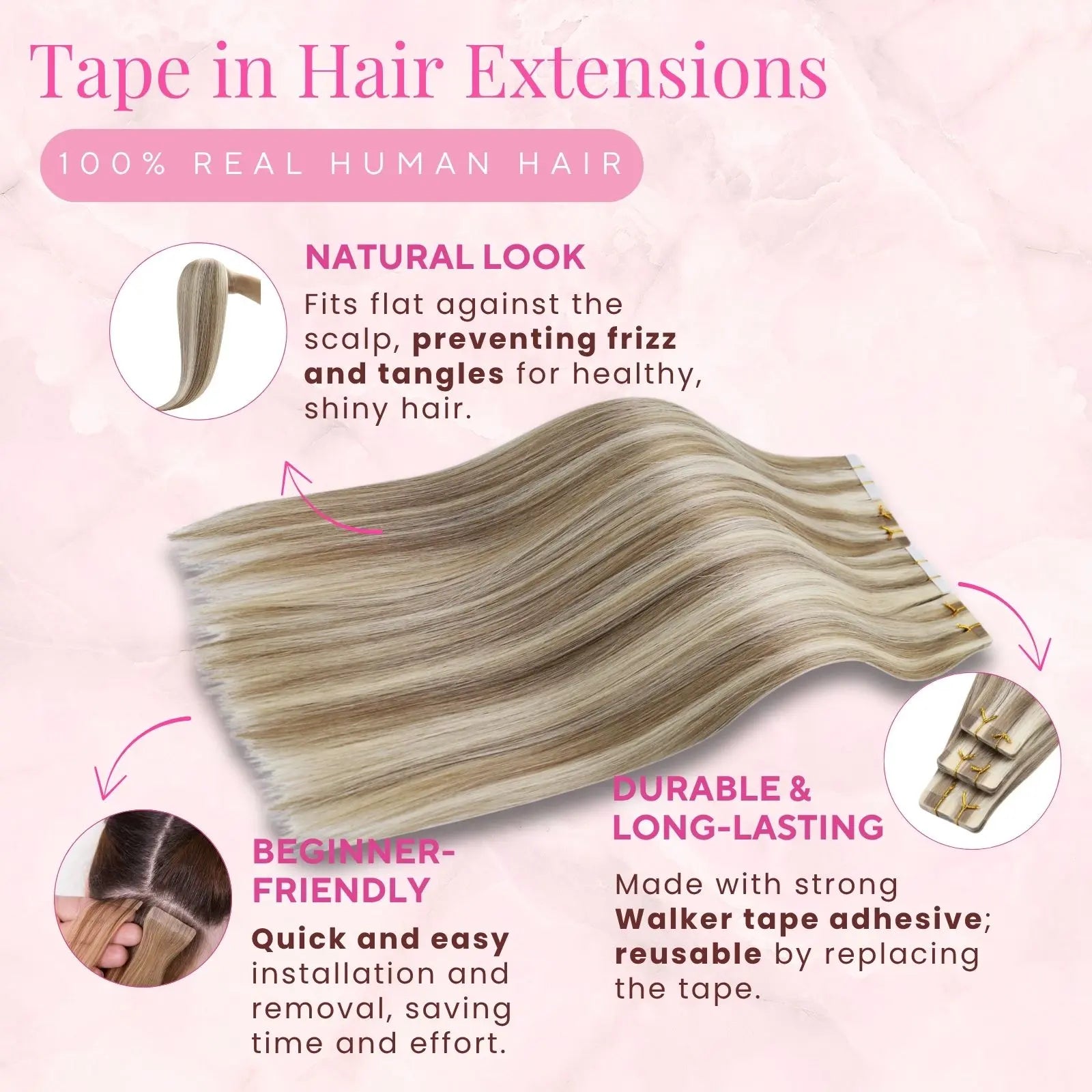 tape in human hair virgin tape ins