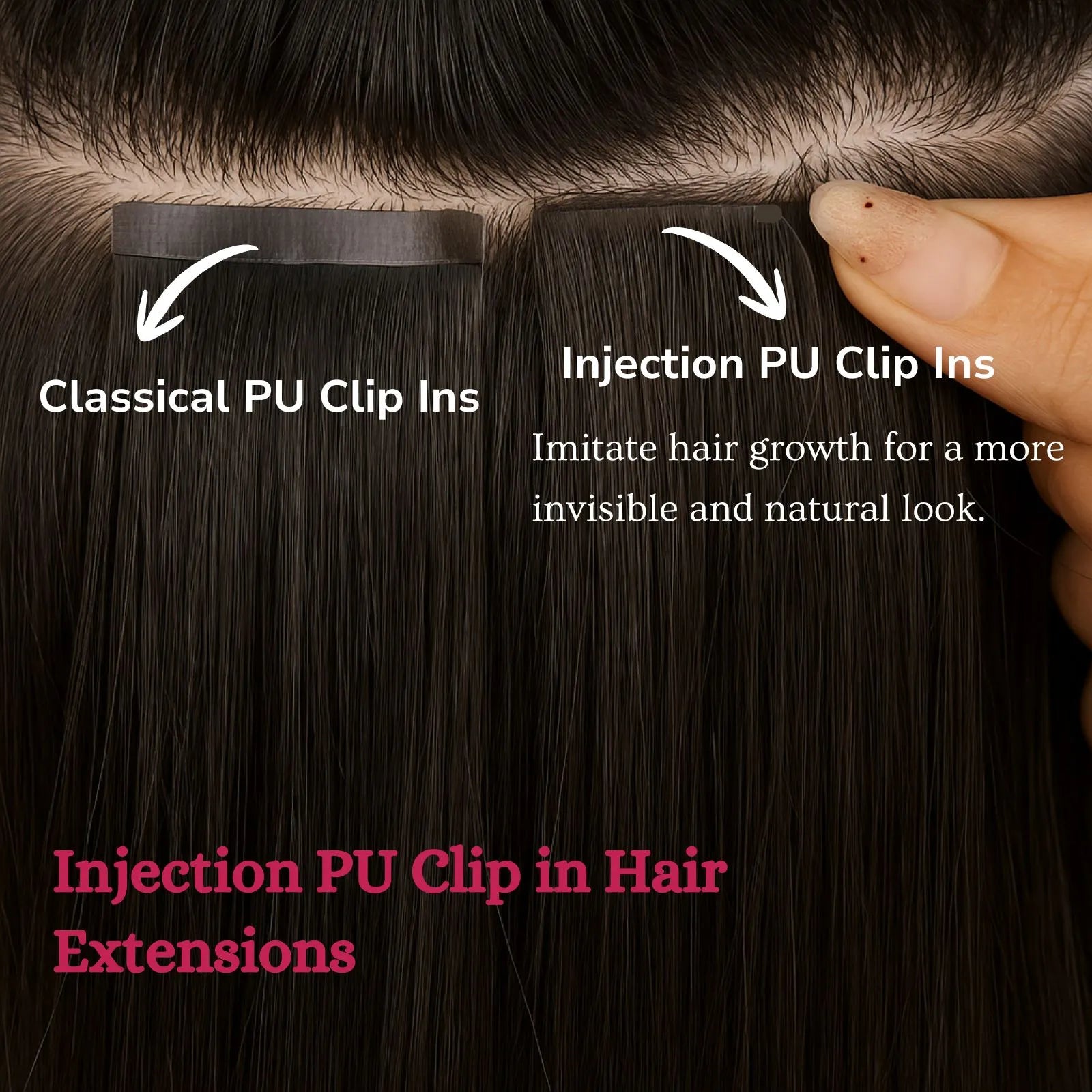 injection pu clip ins vs. classical pu clip ins