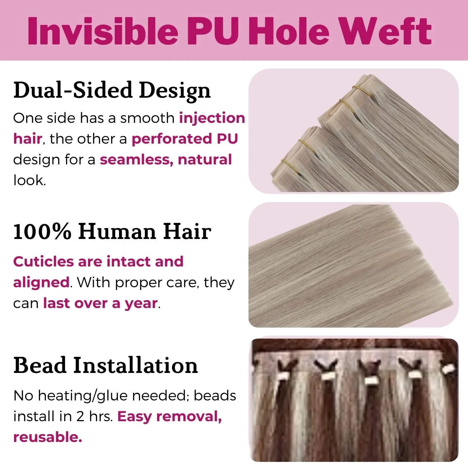 butterfly weft hair extensions highlighted blonde