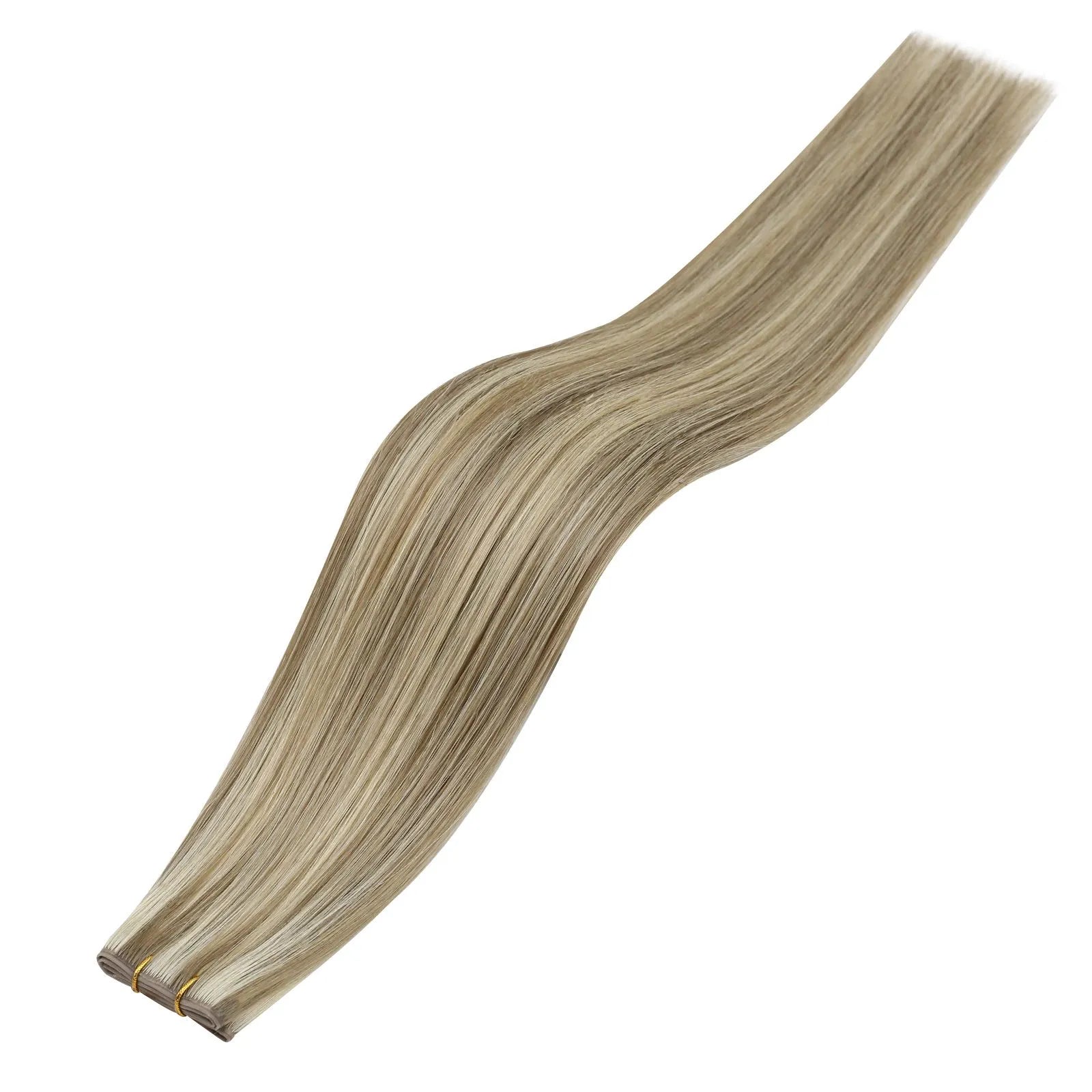 human hair weft seamless pu hole flat weft