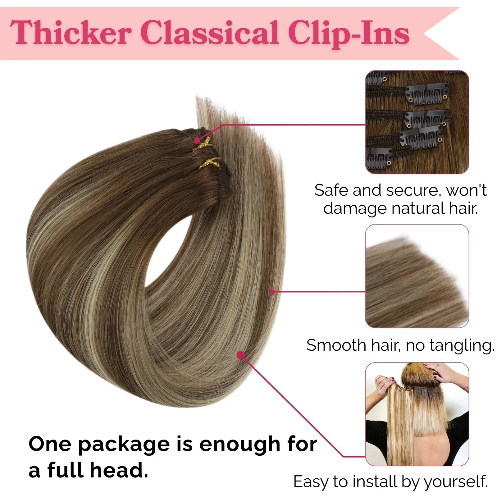 clip in extensions for full head