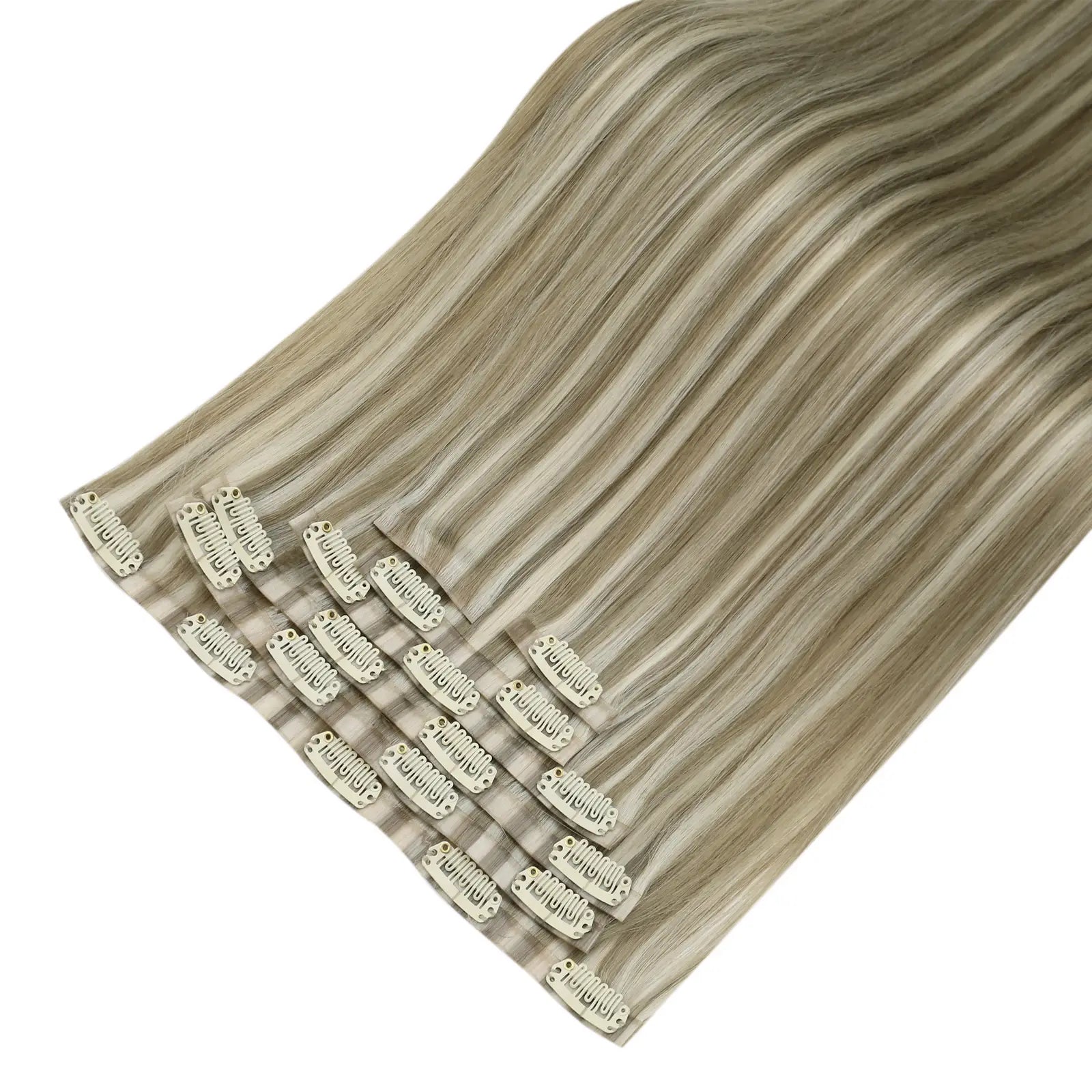 seamless clip in hair exteneions,pu clip in hair