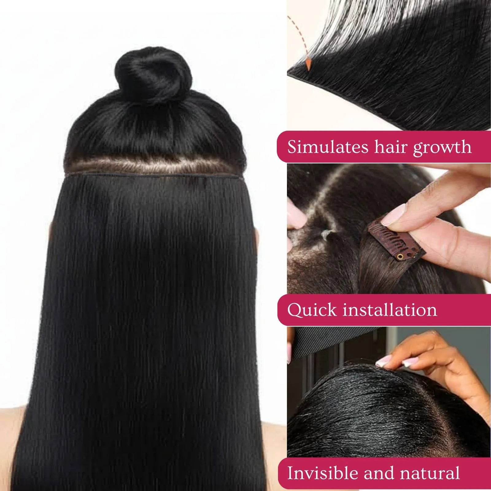 seamless pu injection clip in hair extensions
