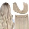 wire hair highlight blonde extensions