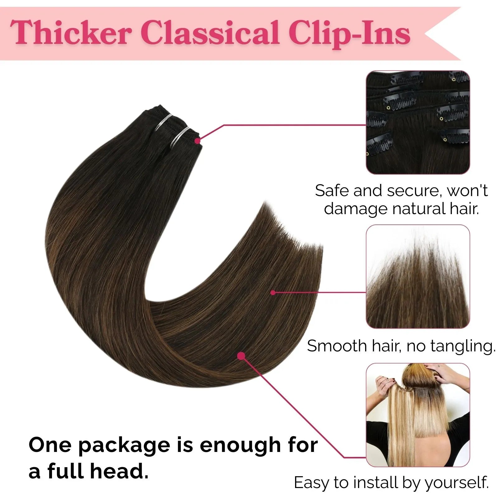 clip in extensions for full head