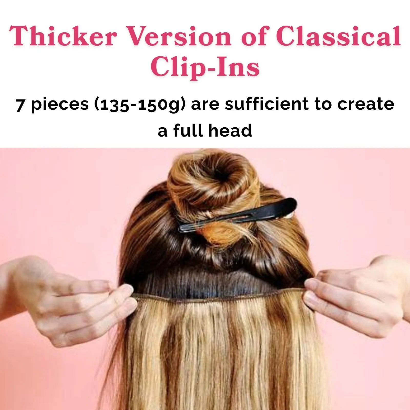 thicker classical clip ins for full head