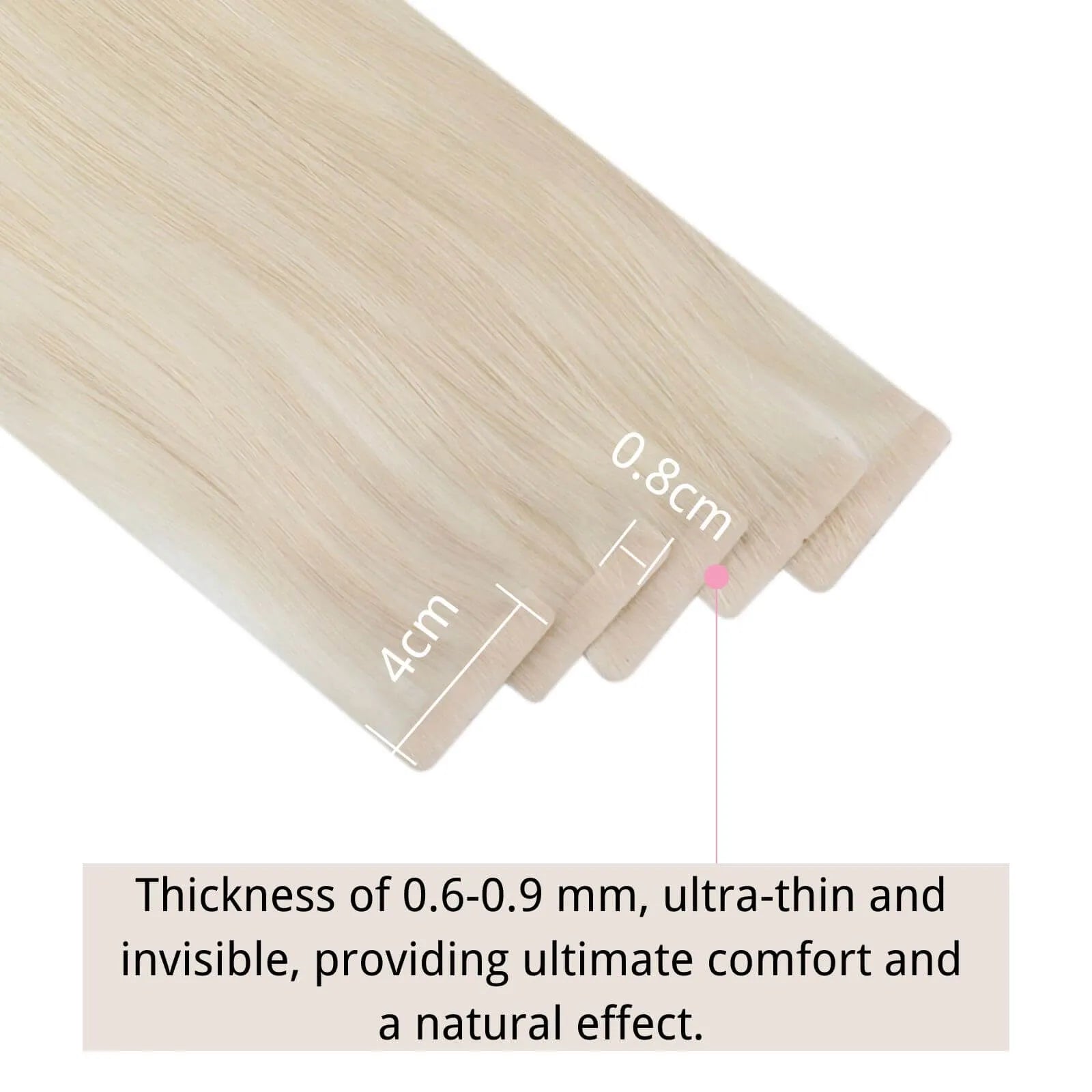 High Quality Virgin Seamless Injection Tape in Hair Extensions Platinum Blonde 