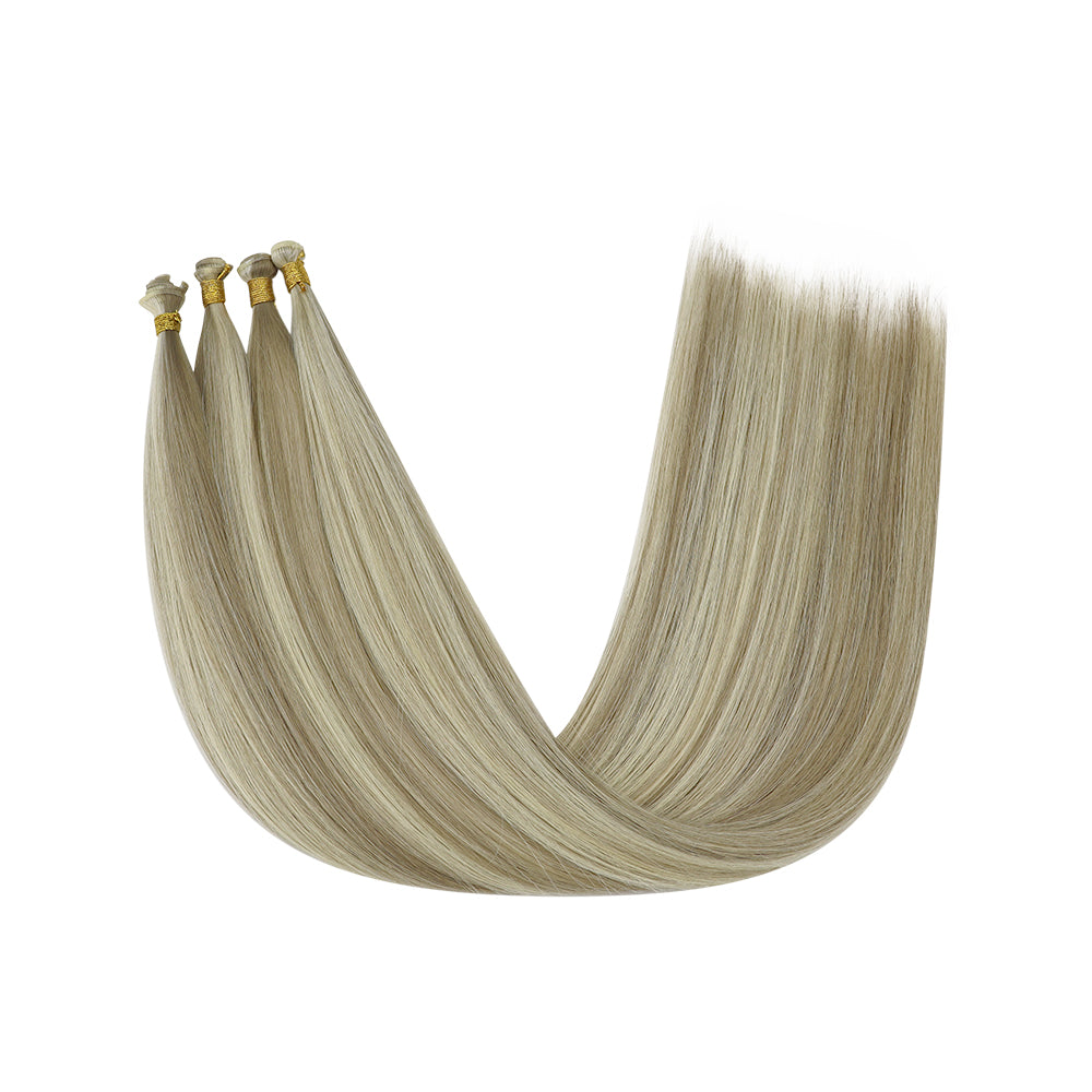 virgin genius wefts real human hair highlighted blonde