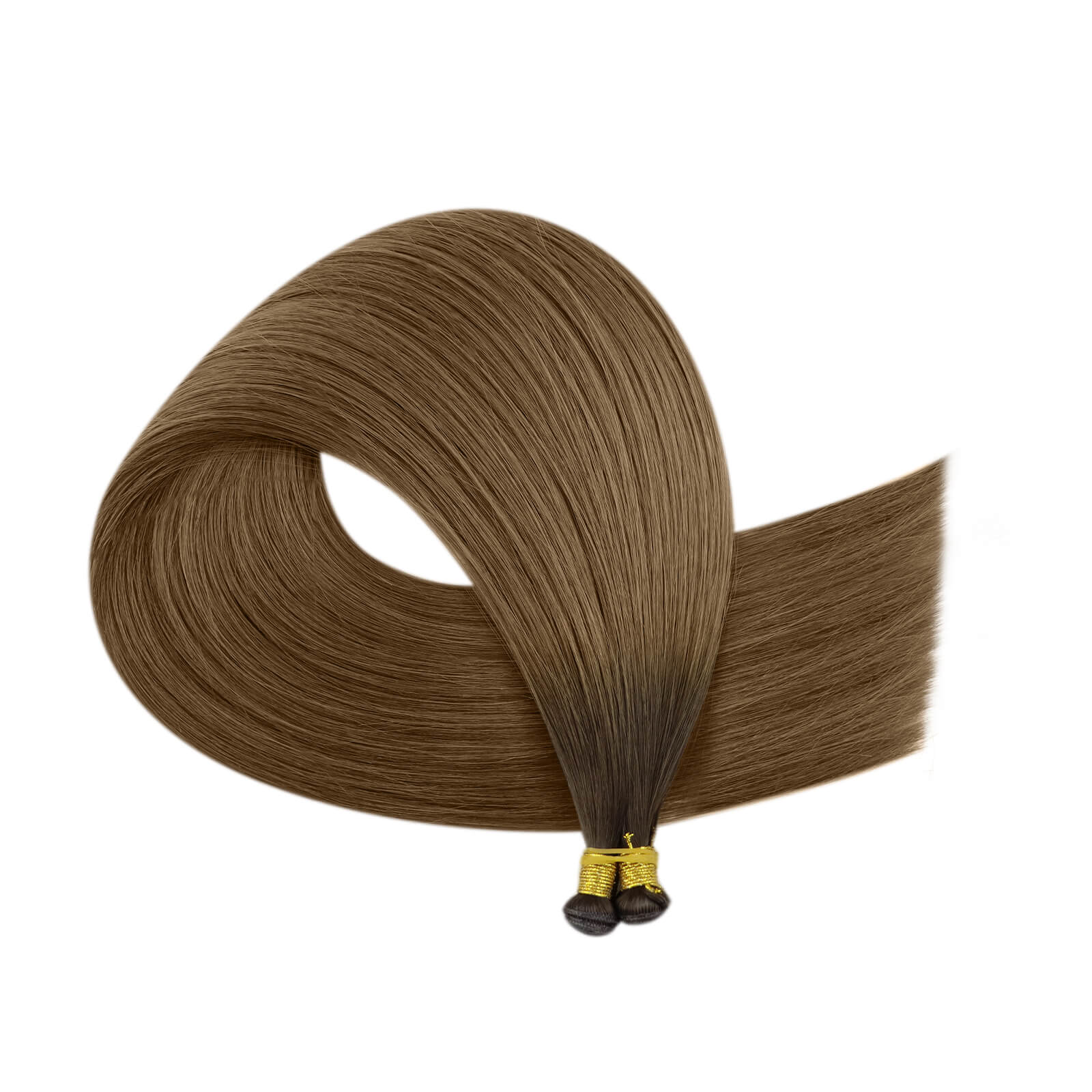 [New] Incredibly Thin Virgin Genius Hair Weft Extensions High Quality Balayage Brown #R3T8 |Youngsee