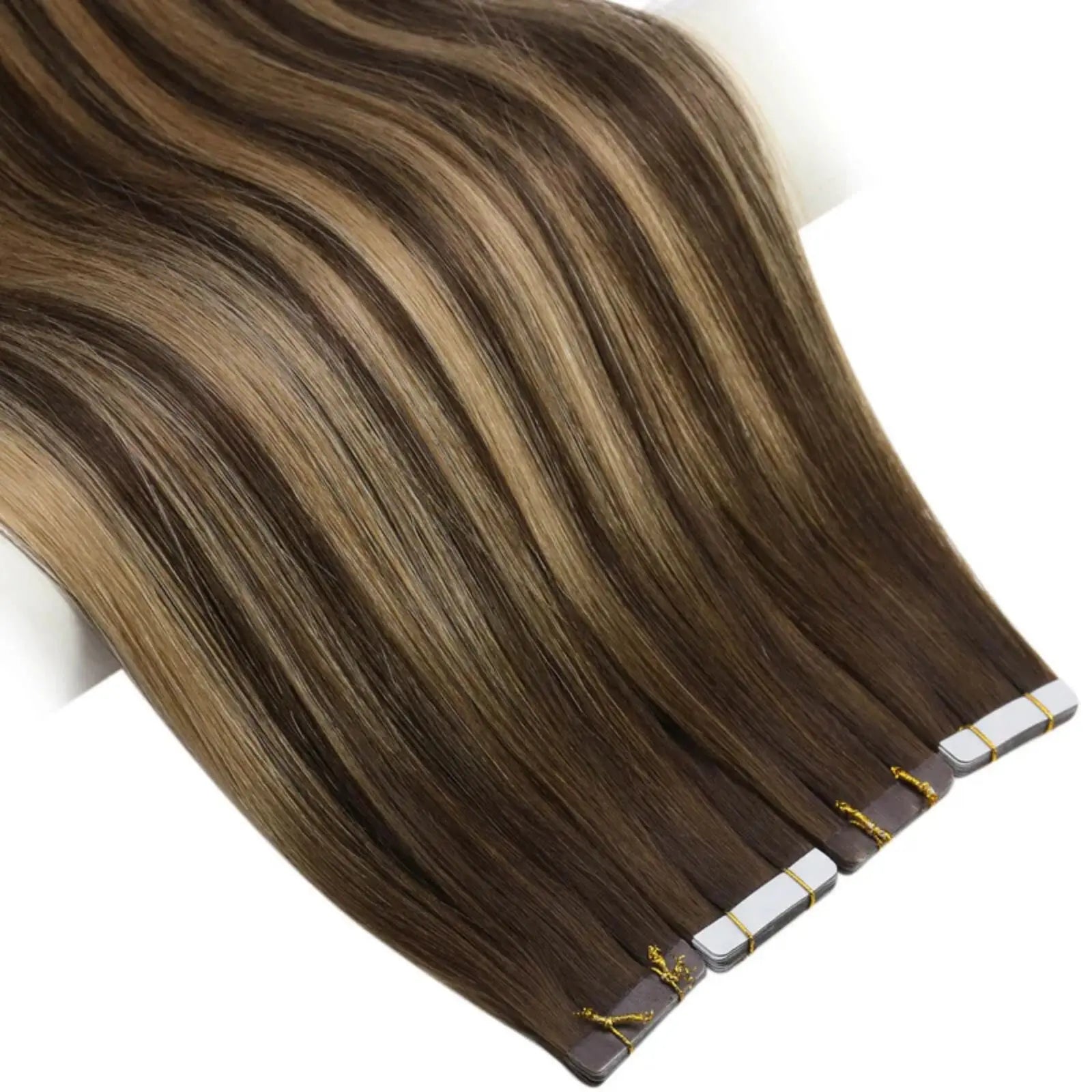 balayage brown virgin tape in hair extensions