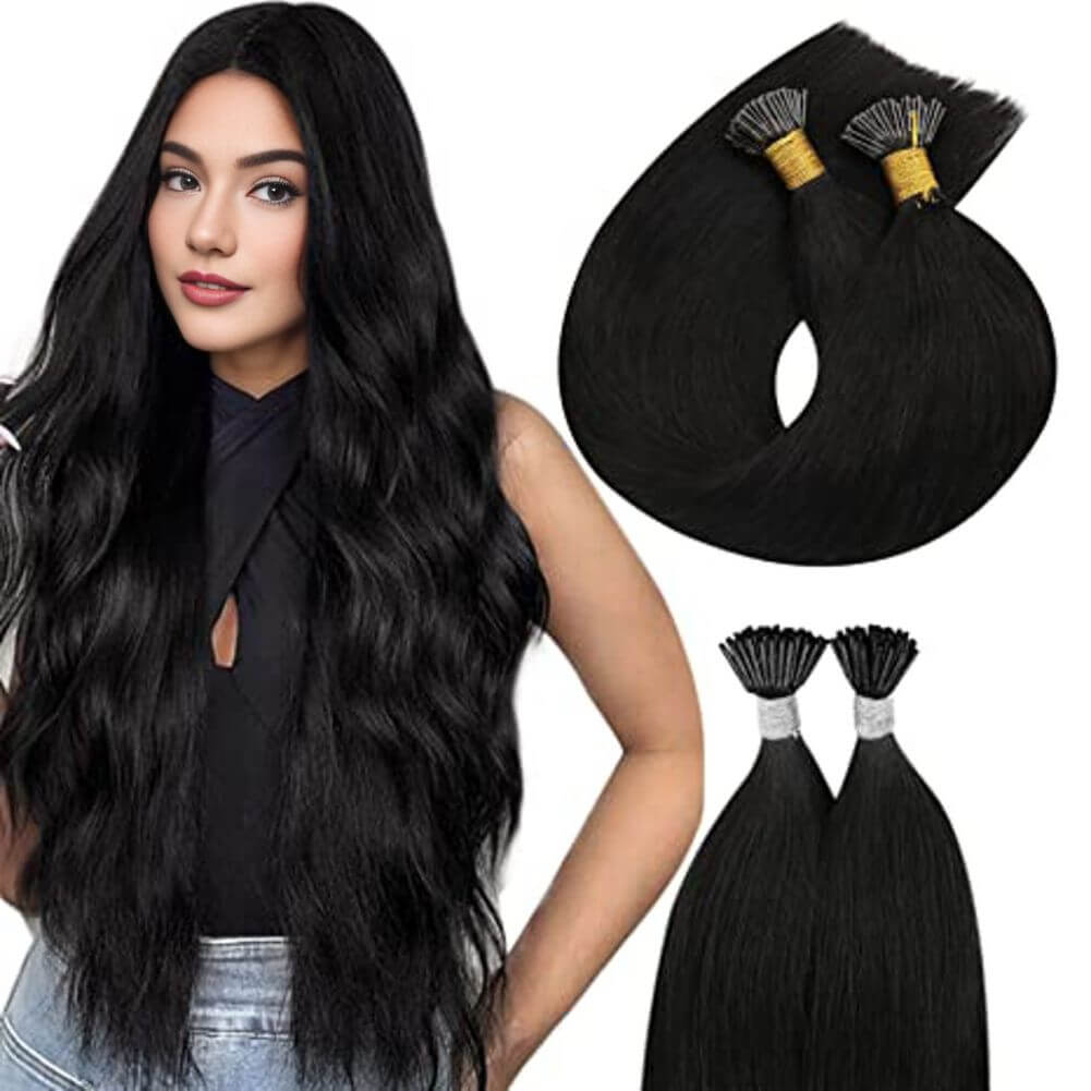 Virgin prebonded human hair extensions for women