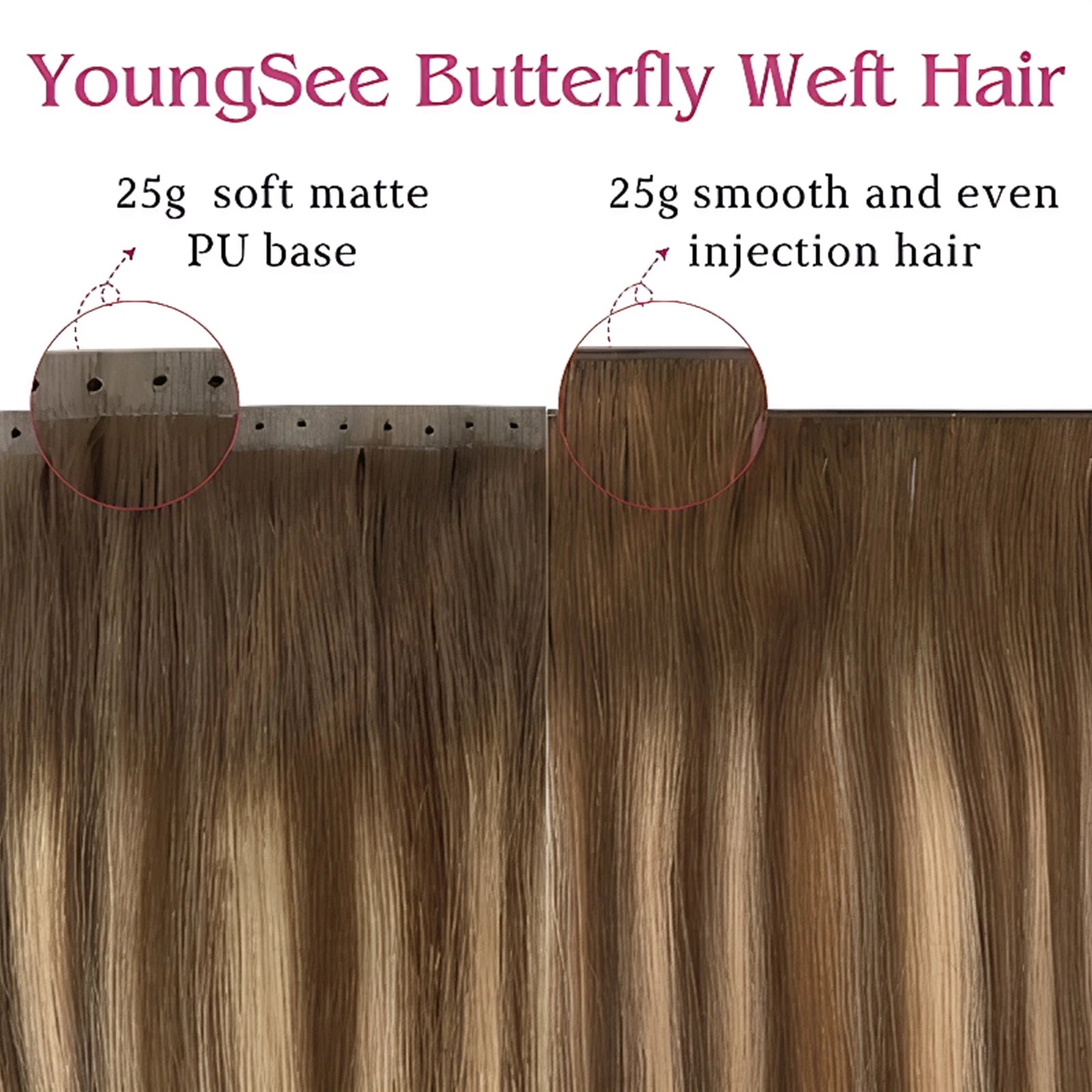 butterfly weft hair extensions,butterfly hair extensions,weft hair,beaded hair extensions,balayage hair extensions,youngsee hair