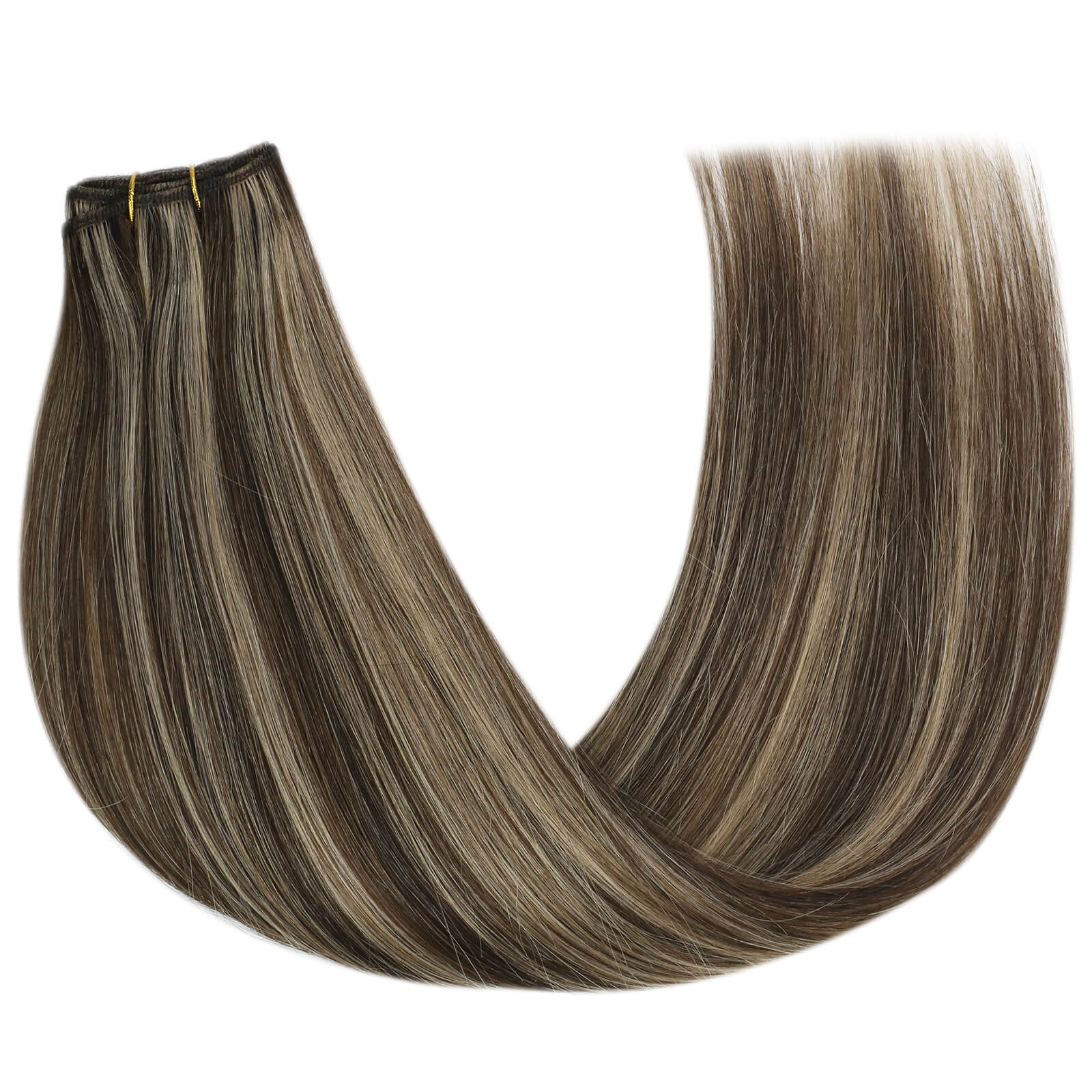 brown to blonde weft hair extensions