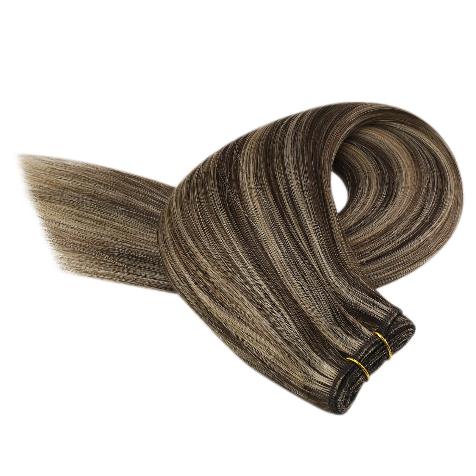 brown to blonde weft hair extensions