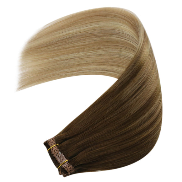 double weft remy clip in hair extensions