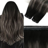  Balayage Black Mixed Silver  hair extensions