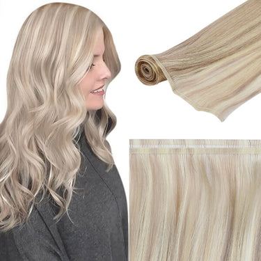 Flat Silk Weft Hair Extensions Virgin Hair 