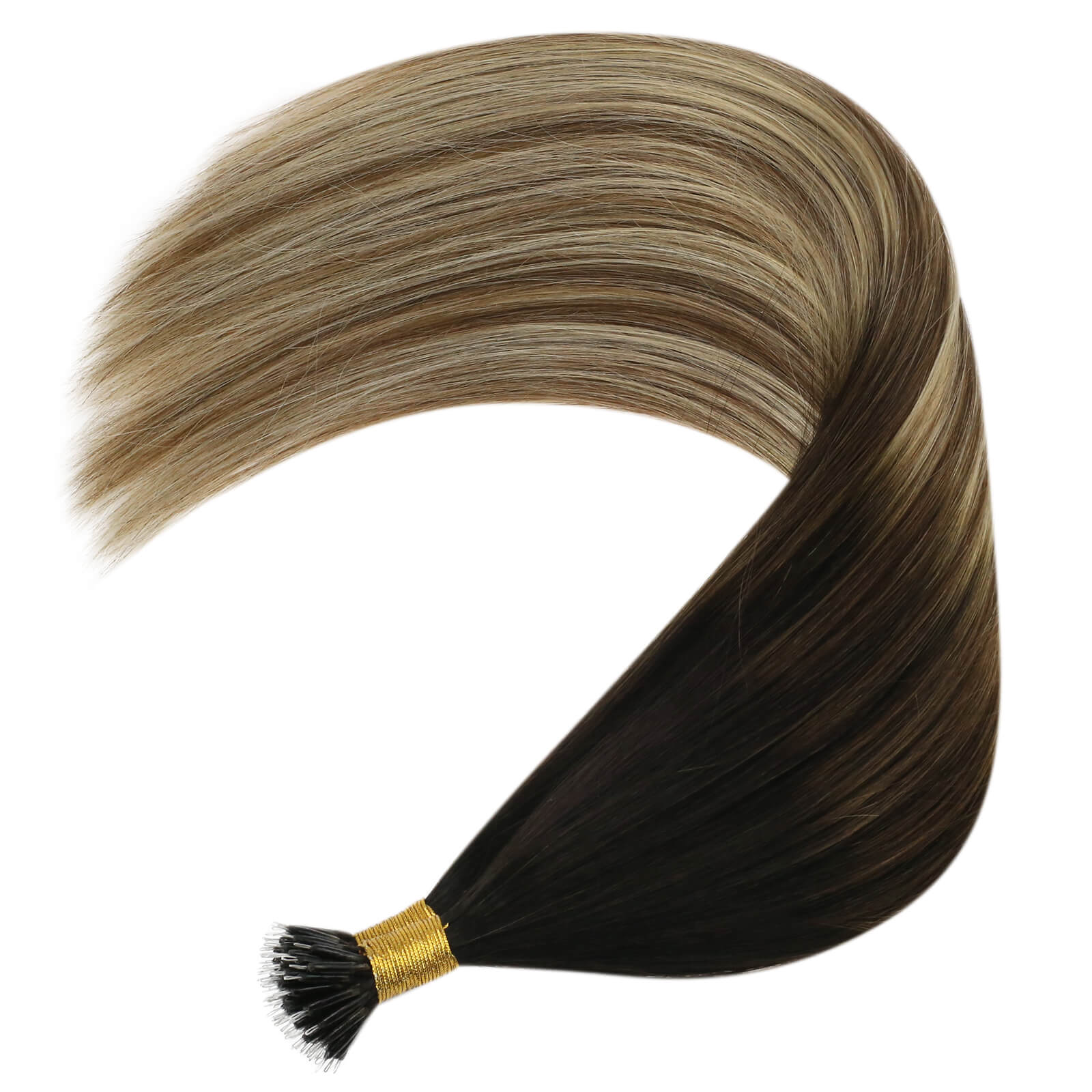 balayage brown with blonde hair
