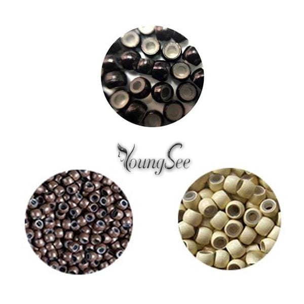 Youngsee Micro Beads Rings for Nano Ring Hair Extensions 200 Beads Per Bag