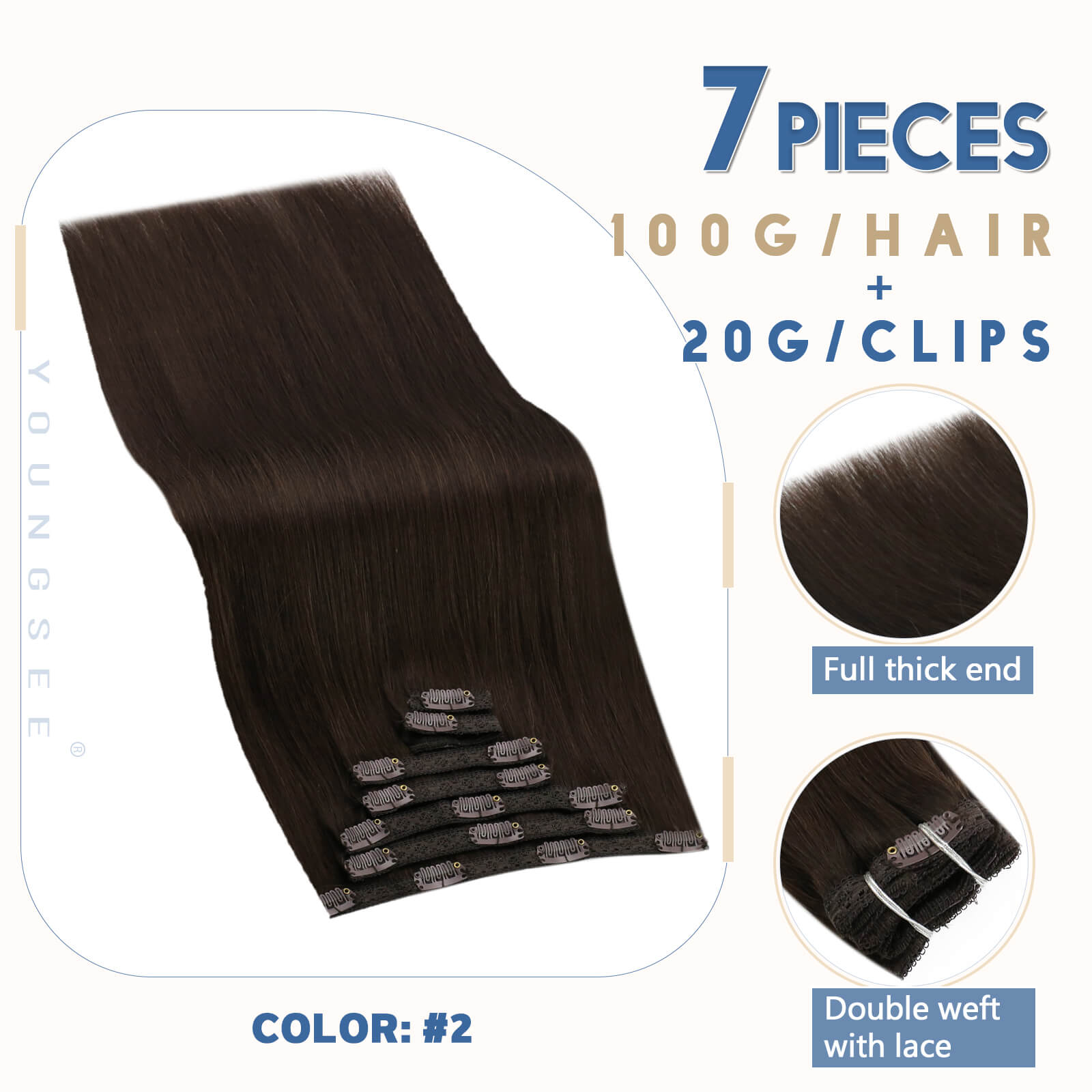 brown clip ins hair extensions