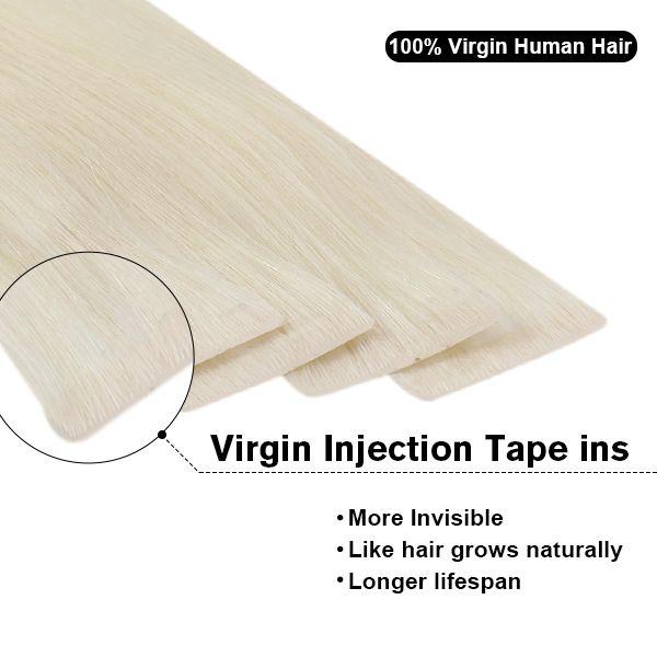virgin tape in hair extensions blonde