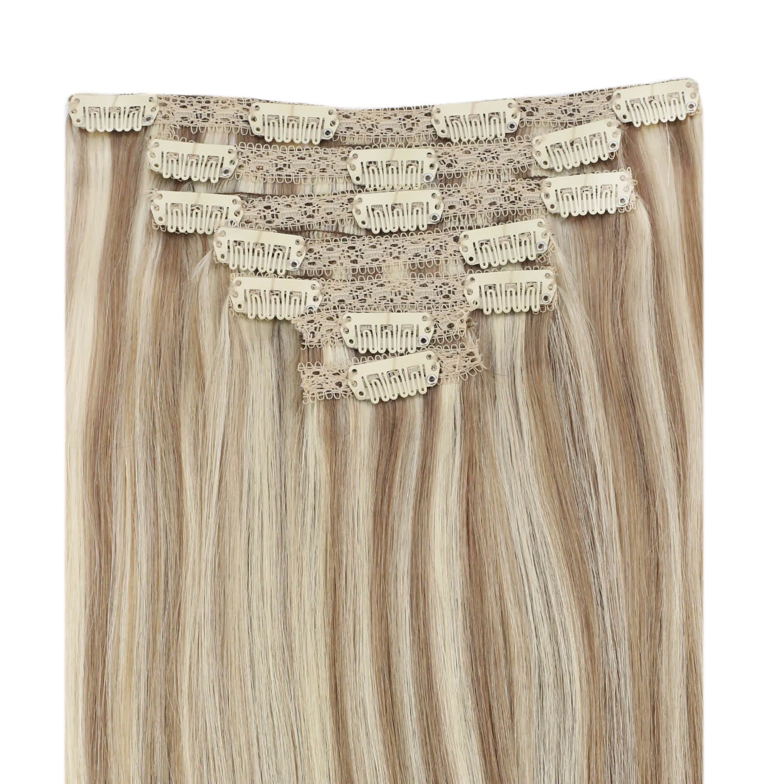 clip ins highlight brown