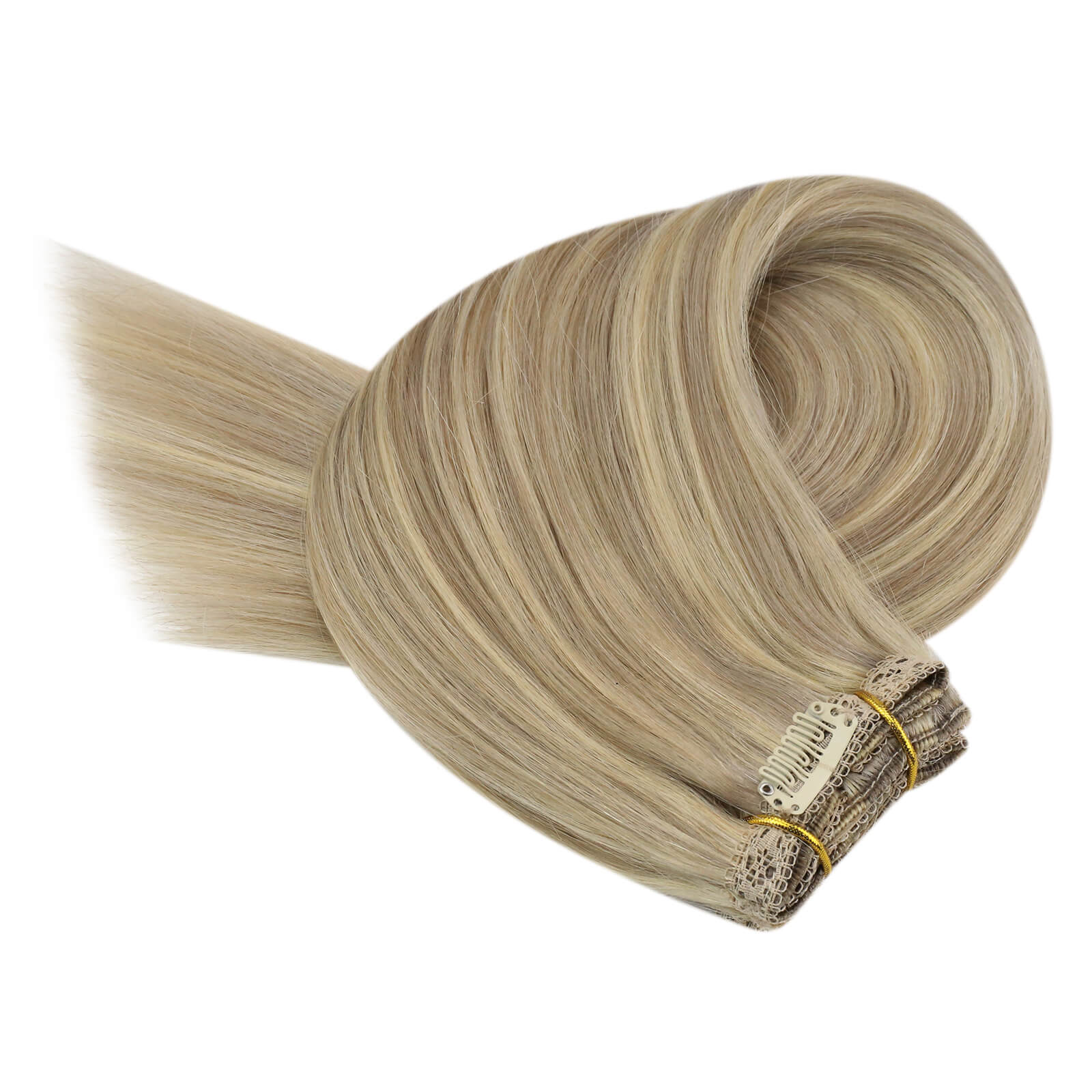 100% human hair extensions clip in