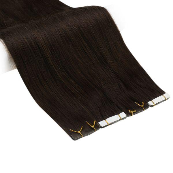 Darkest brown injection 100% virgin tape in hair extensions