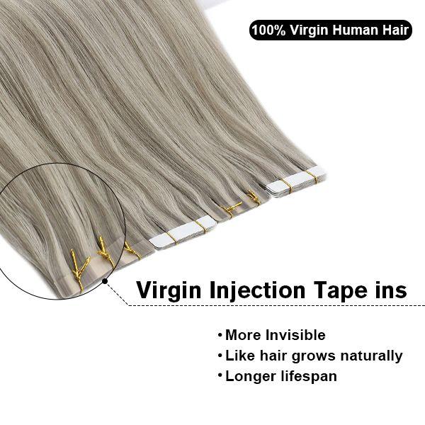 highlight injection tape in  hair extensions