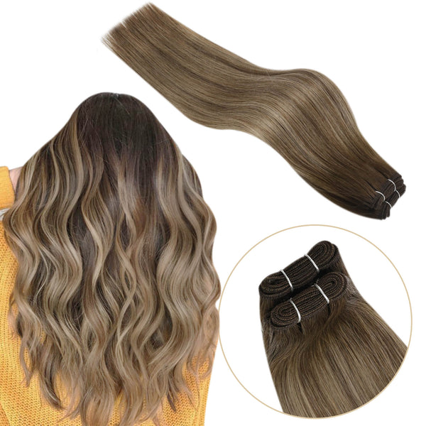 Blonde Wavy 7 Set ASH Brown Balayage Seamless Clip in Extensions, Hair  Grade: Raw Hairs, Packaging Size: 16 To 26 Inches at Rs 9999/piece in Kanpur