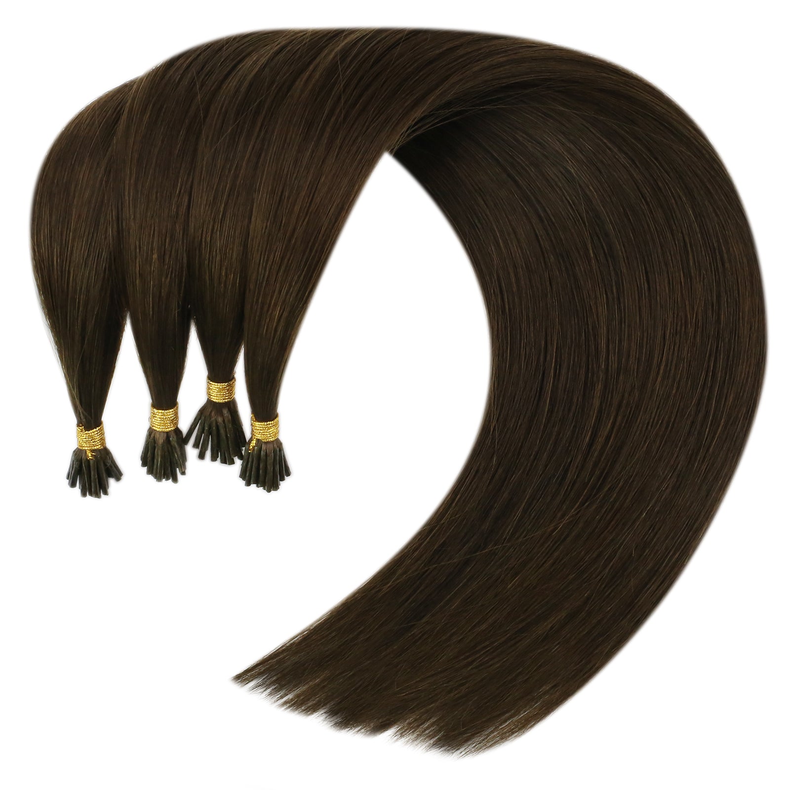 dark brown color i tip hair extensions