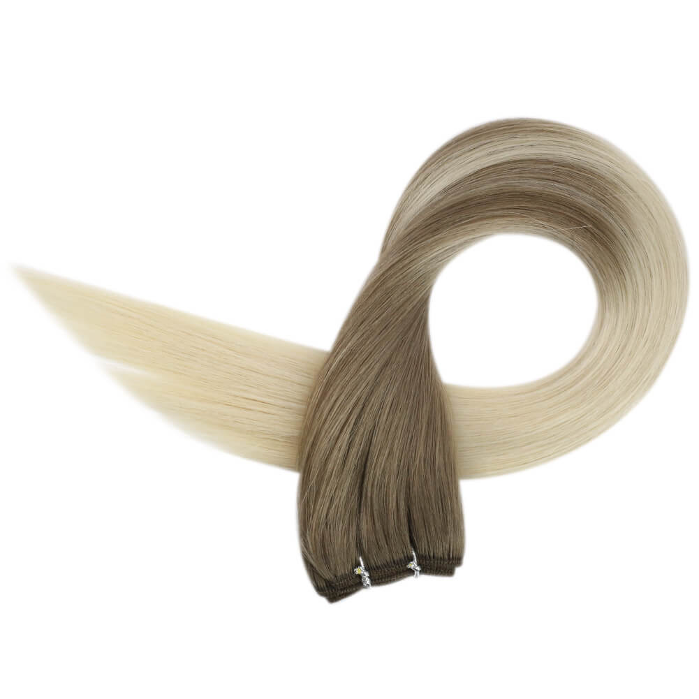 virgin human hair weave balayage brown