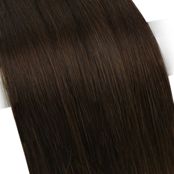 invisible hair extensions dark brown