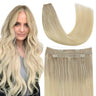 halo hair extensions balayage blonde 