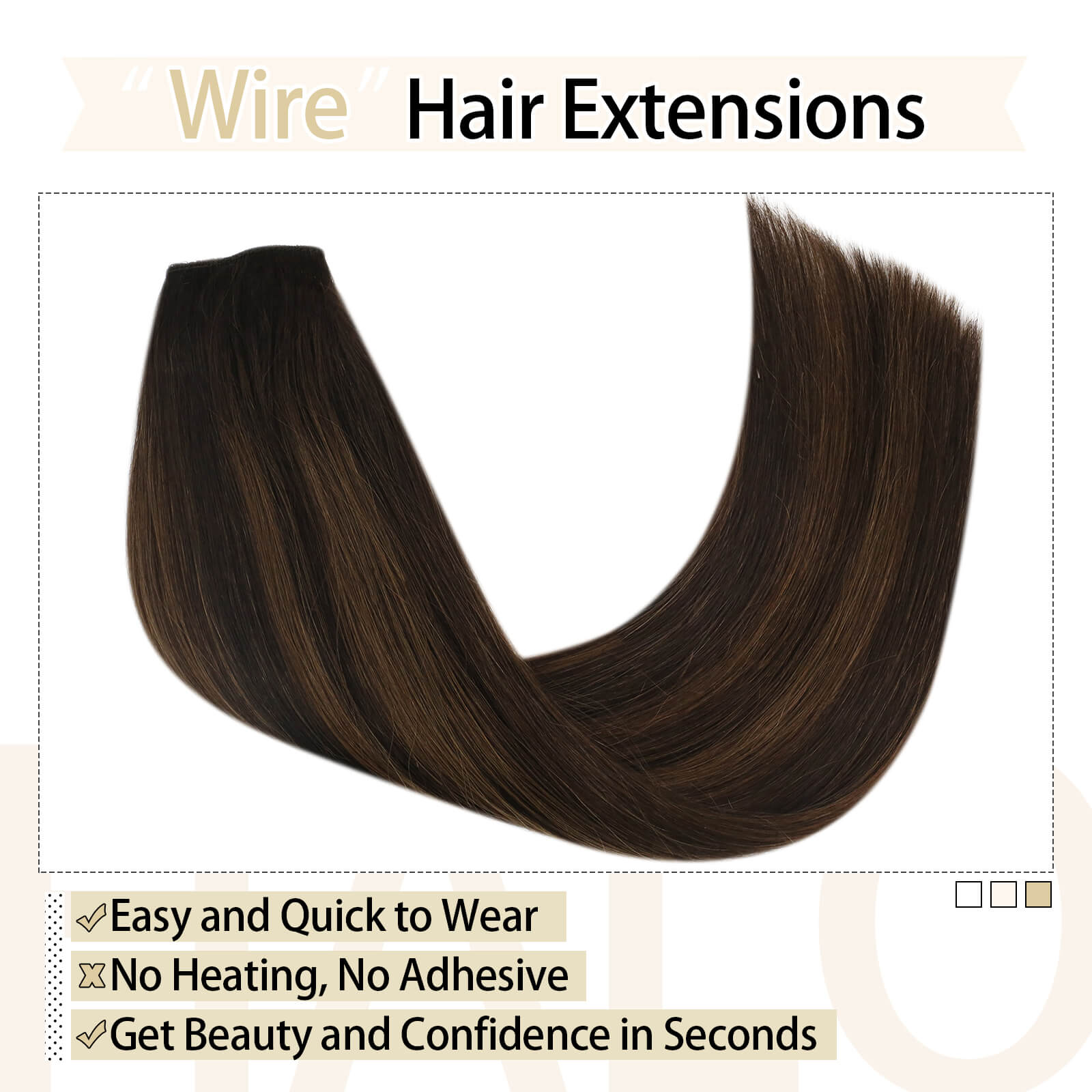 wired hair extensions real human hair